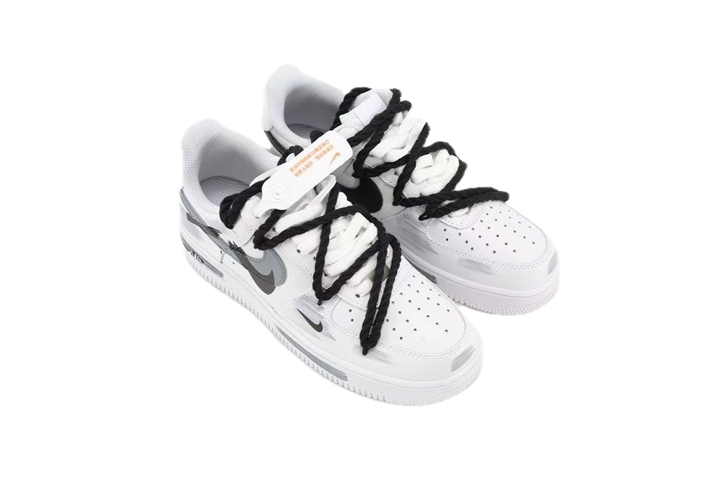 Nike Air Force 1 Low Utility – White/Black Rope Lace Edition