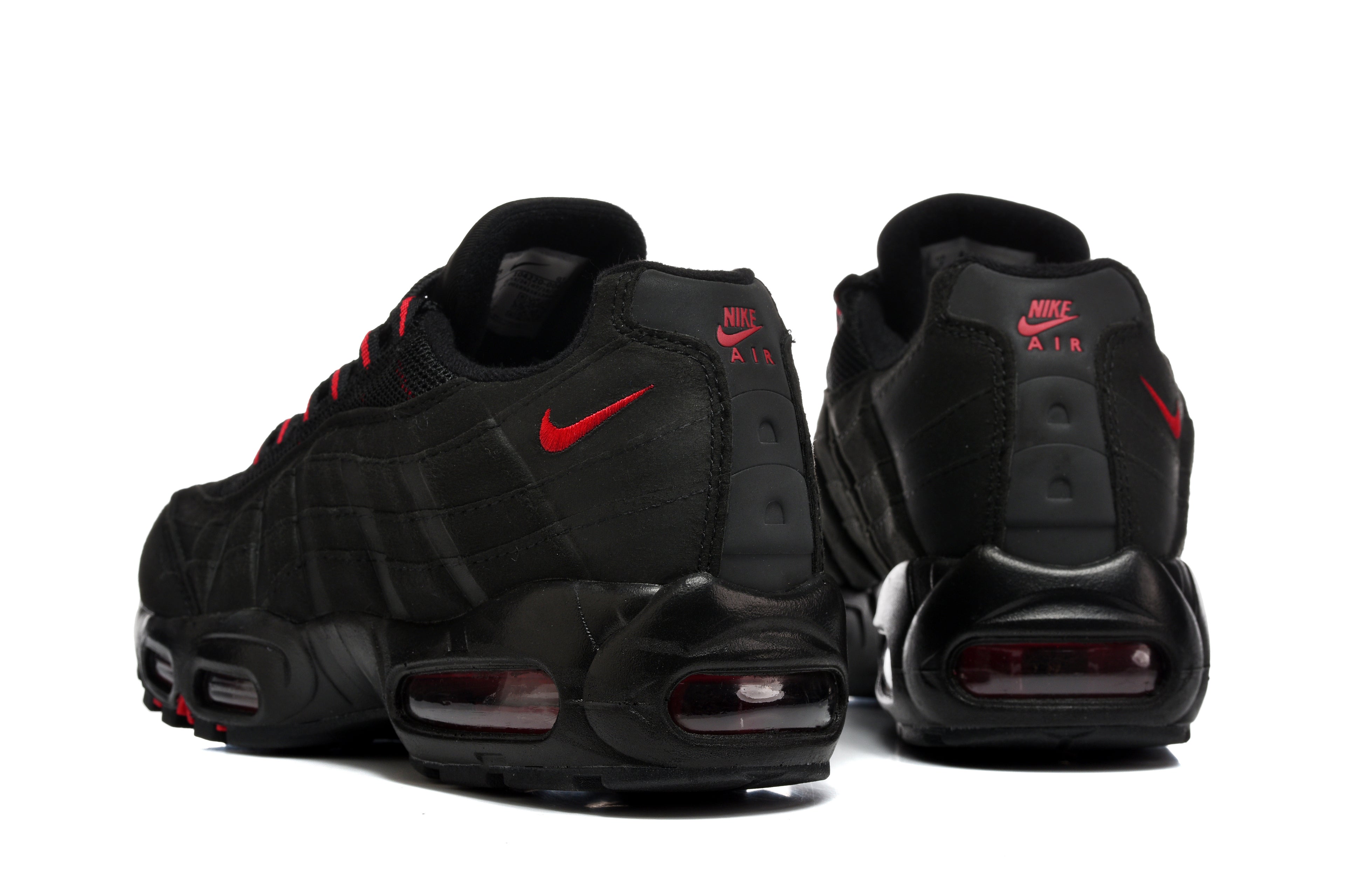 Nike Air Max 95 – Triple Black with Red Accents