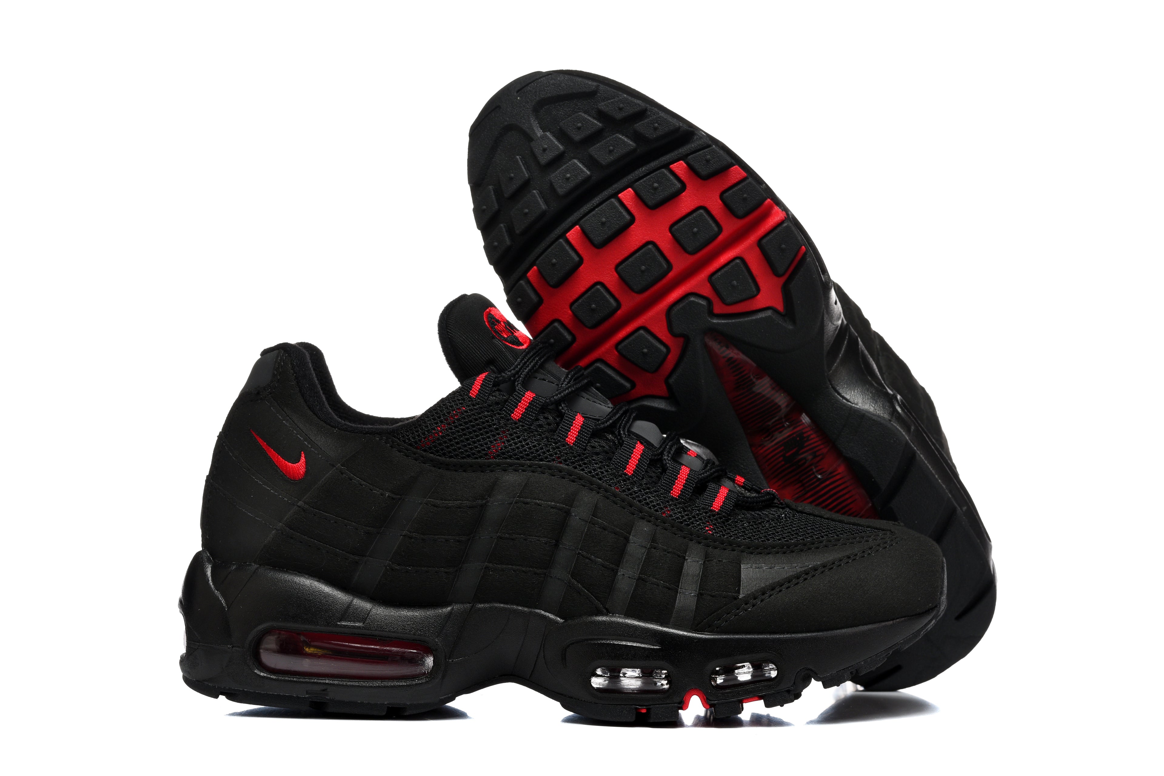 Nike Air Max 95 – Triple Black with Red Accents
