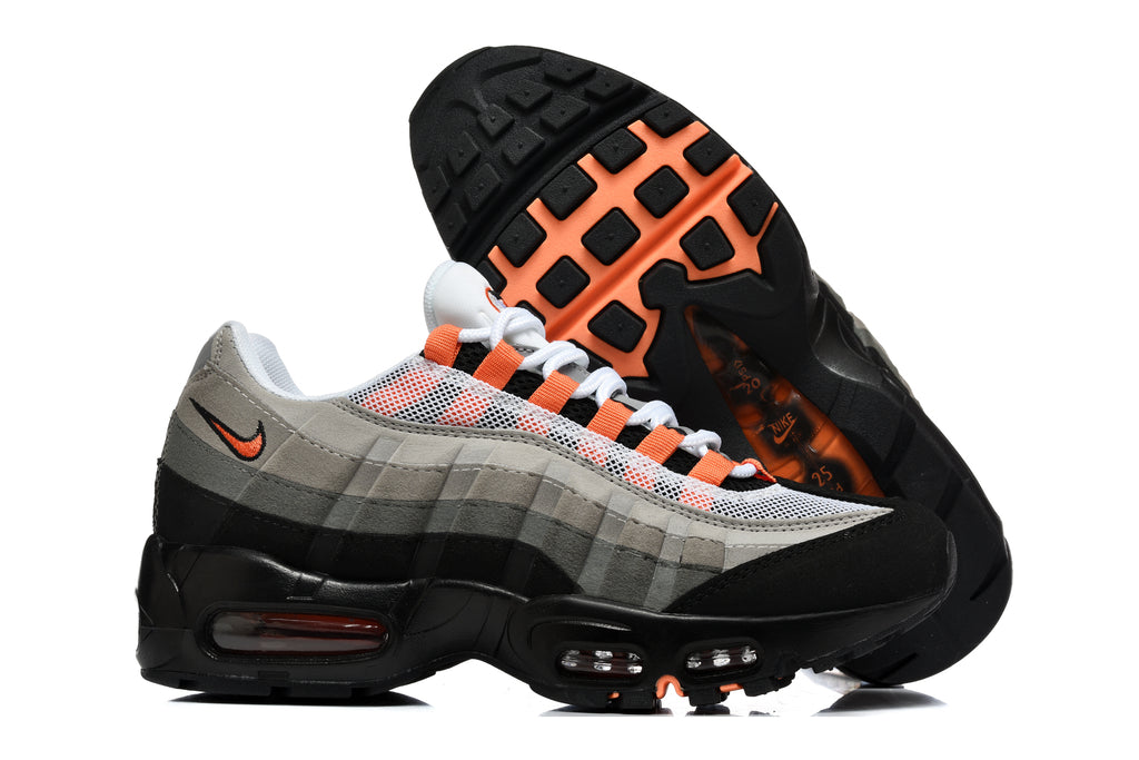 Nike Air Max 95 – Grey / Black with Neon Orange Accents