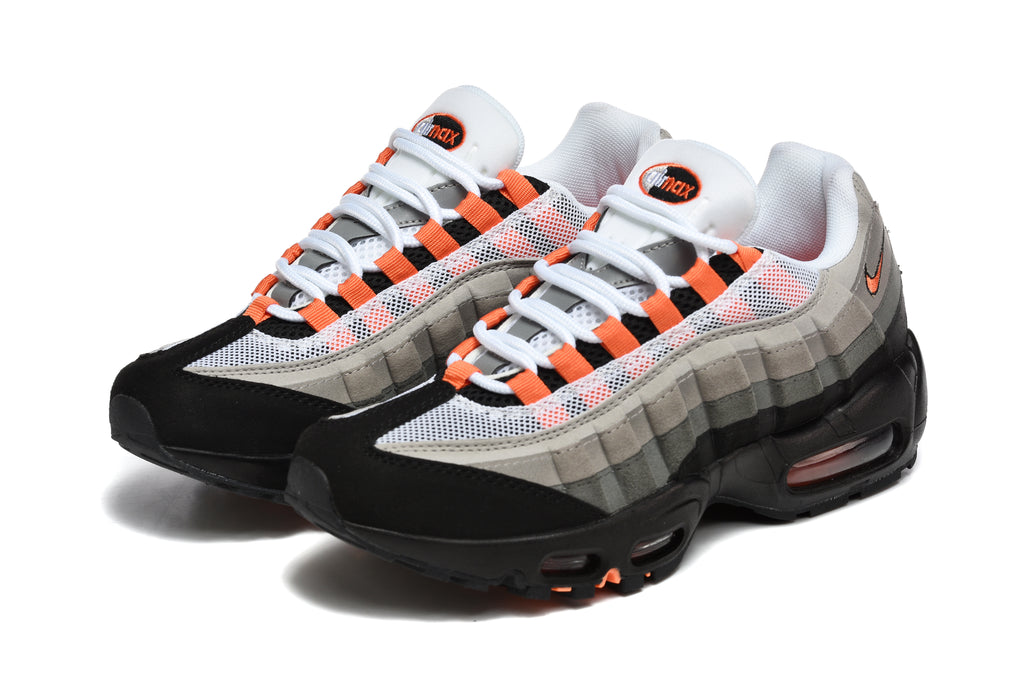 Nike Air Max 95 – Grey / Black with Neon Orange Accents