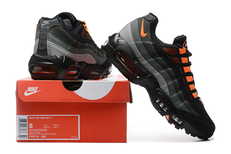 Nike Air Max 95 – Black / Dark Grey with Orange Accents