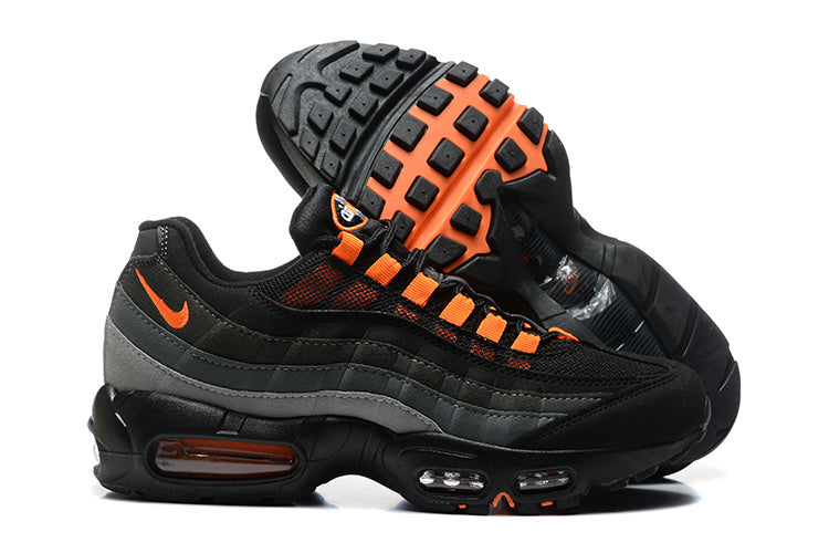 Nike Air Max 95 – Black / Dark Grey with Orange Accents