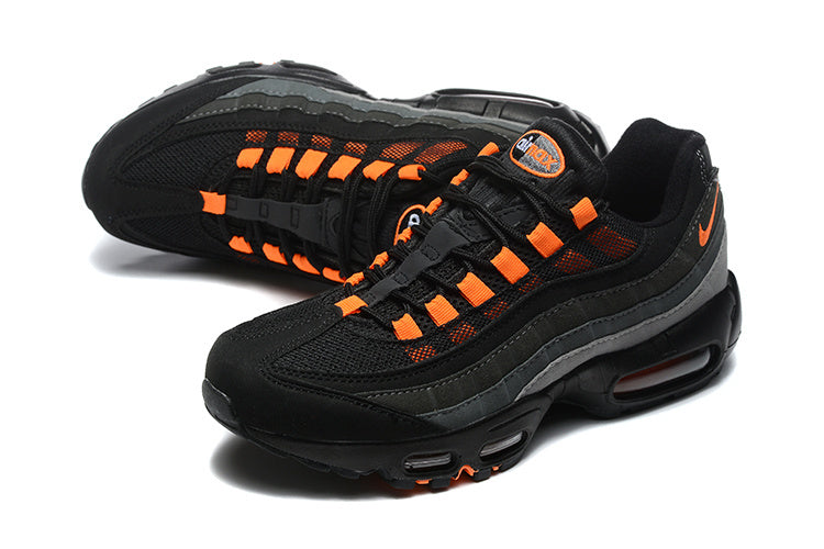 Nike Air Max 95 – Black / Dark Grey with Orange Accents