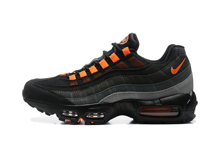 Nike Air Max 95 – Black / Dark Grey with Orange Accents
