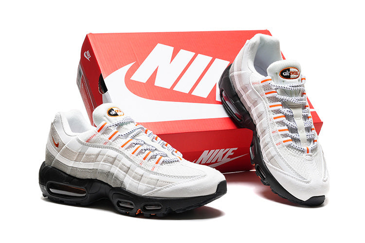Nike Air Max 95 – White / Grey with Orange Accents