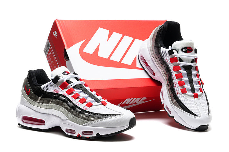Nike Air Max 95 – White / Grey with Red Accents