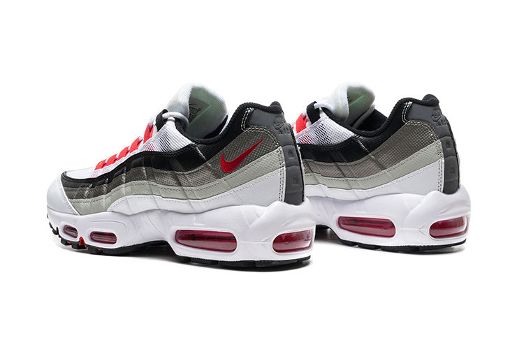 Nike Air Max 95 – White / Grey with Red Accents
