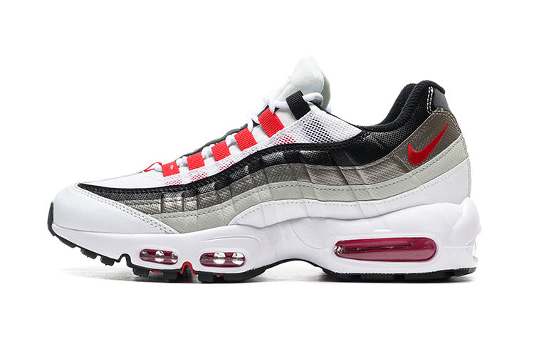 Nike Air Max 95 – White / Grey with Red Accents