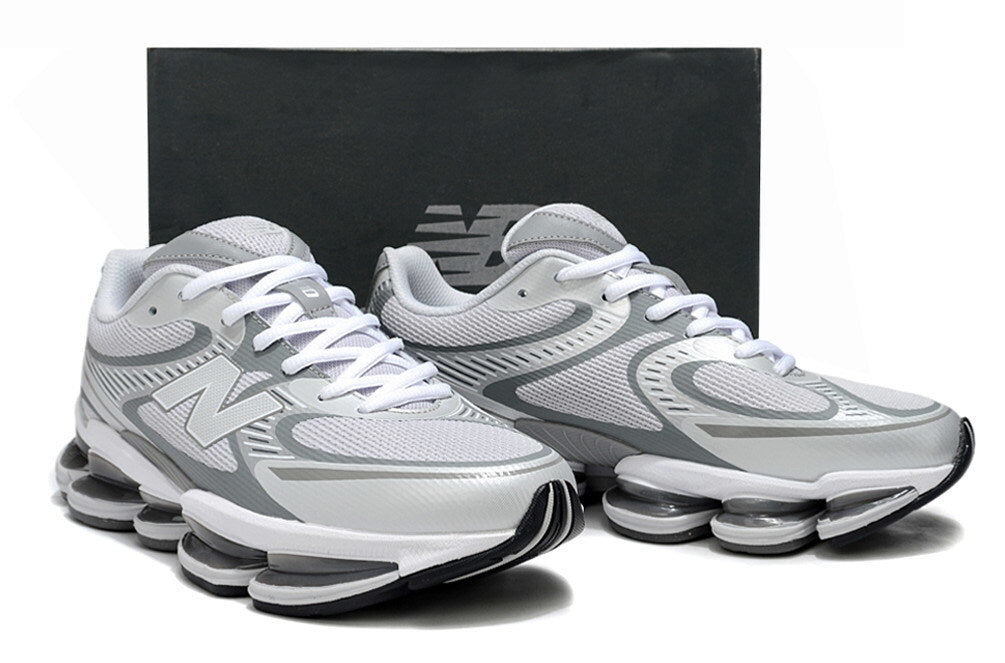 New Balance 2000 – Cool Grey / White Cushion-Pod Runner