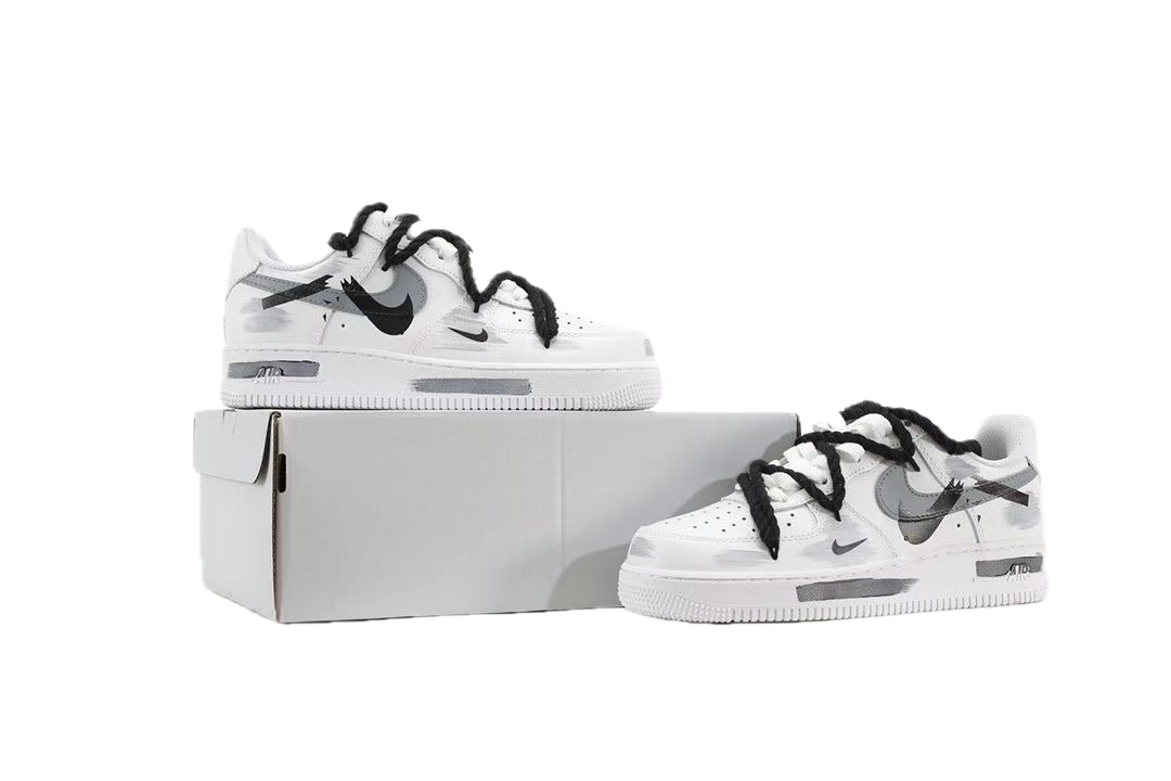 Nike Air Force 1 Low Utility – White/Black Rope Lace Edition